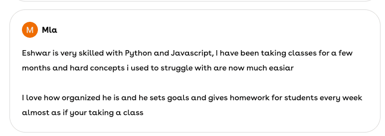 Student review 3